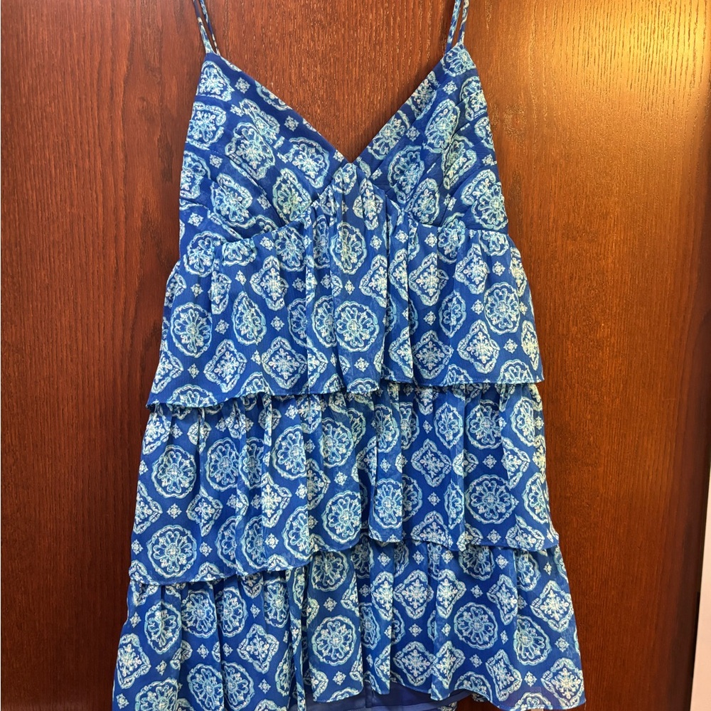 House of Harlow Blue Patterned Dress